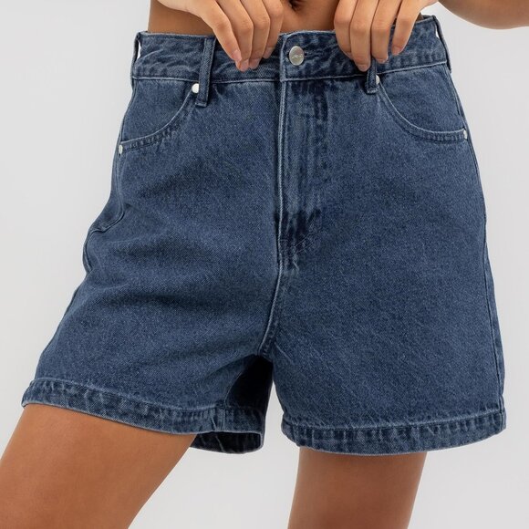 AFENDS Hemp Revolution Organic Cotton Wide Leg Jean shorts US 2, AU 6, EU 34 - Picture 1 of 10